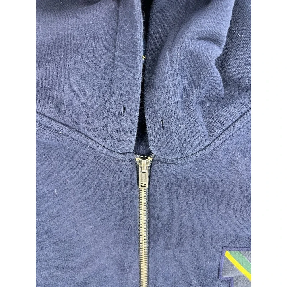 Polo Ralph Lauren Big & Tall Navy Blue P Plaid Zip Up Hoodie Size 2XLT